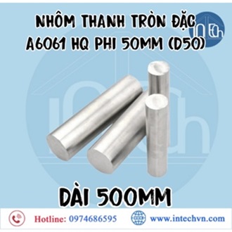 NHÔM THANH TRÒN ĐẶC A6061 HQ Phi 50mm (D50)