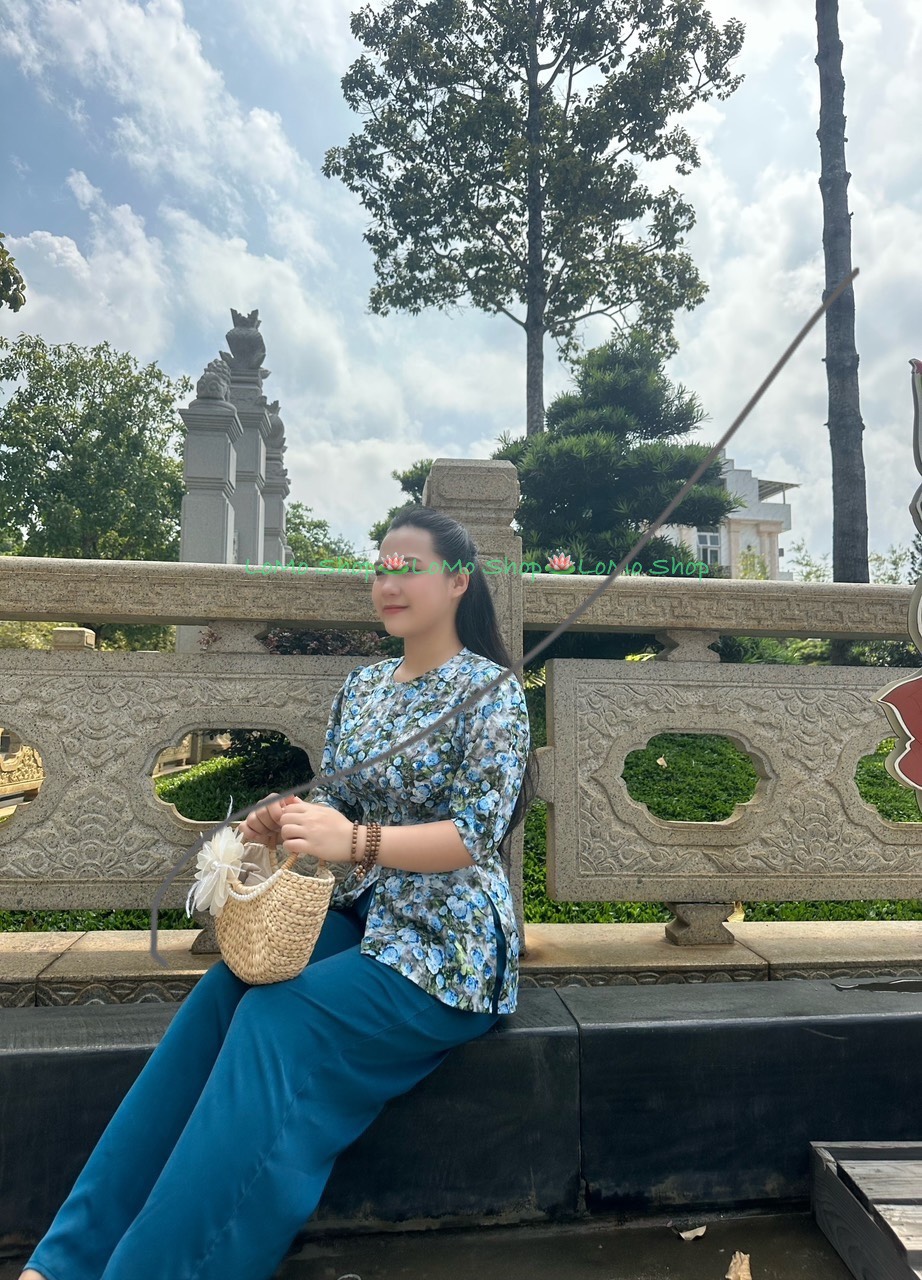 ÁO BÀ BA BÔNG LỤA MANGO