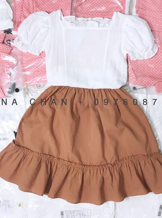 Rập Giấy 30020 - Bộ Áo bèo + Chân váy bèo