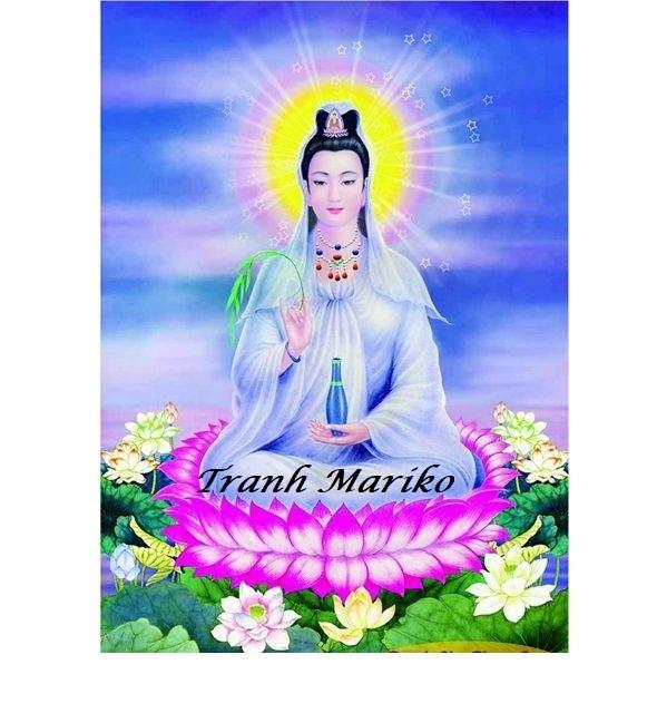 Tranh đính đá Quan Thế Âm Bồ Tát kích thước nhỏ ✅72×53 cm -️ VS152 Tranh Mariko