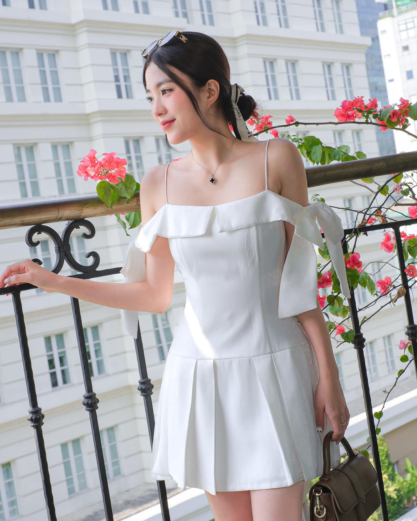 GOLA - Đầm CASMIA - Đầm trễ vai nơ tùng xếp ly