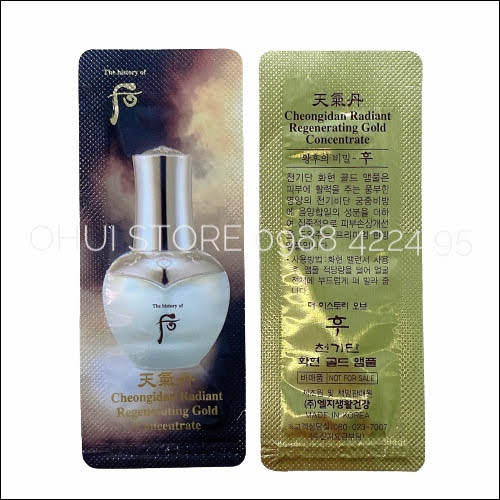 100 Gói Tinh Chất Vàng Hoàng Kim Whoo Radiant Regenerating Gold Concentrate
