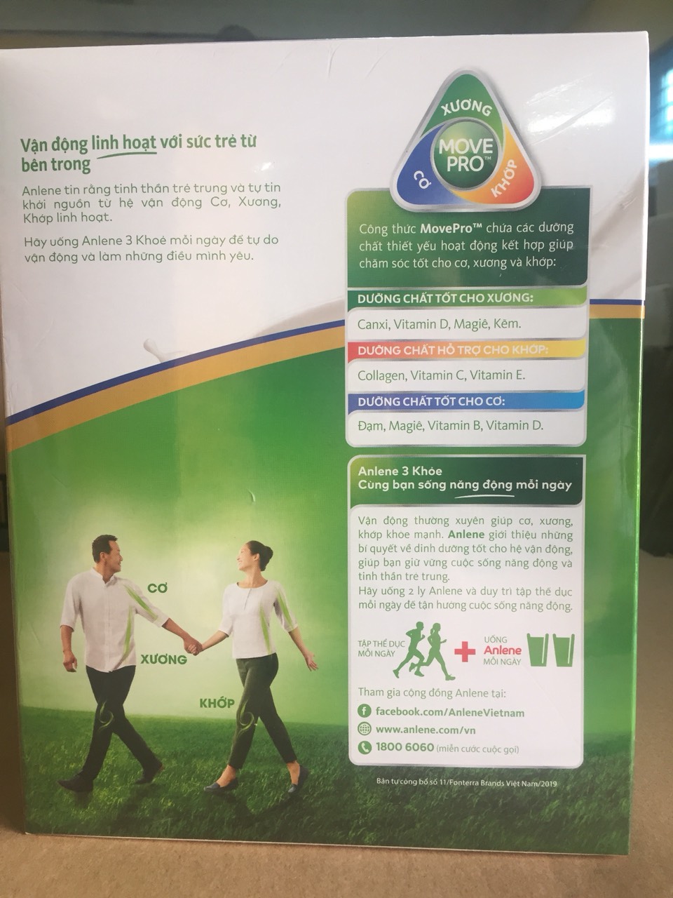 Sữa Bột Anlene Vani Gold Move Pro Hộp Giấy 1.2kg ( Trên 40 Tuổi )