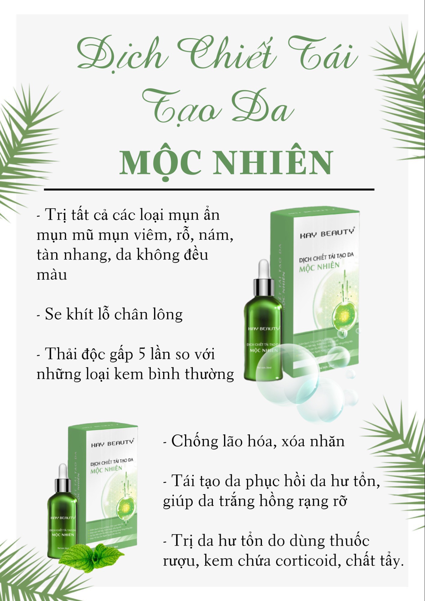 [HCM]Dịch Chiết Tái Tạo Da MỘC NHIÊN