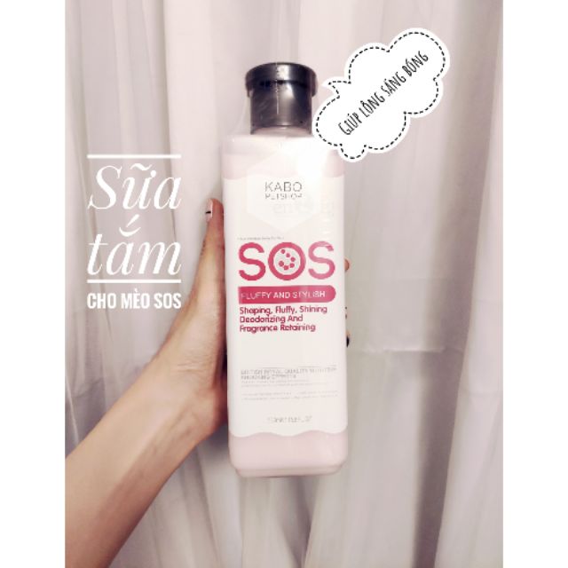Sữa tắm SOS hồng chuyên gia khử mùi và tạo kiểu cho chó mèo - sữa tắm SOS hồng 530ml