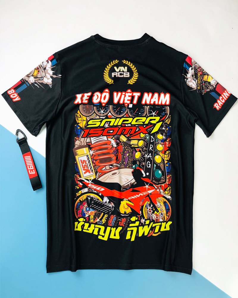 Áo thun nam thun cotton in tem RCB