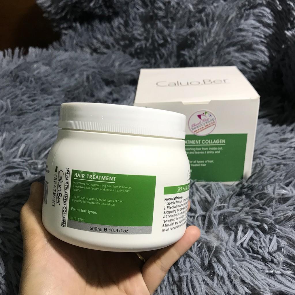 Hấp dầu dưỡng tóc siêu mượt Collagen Spa Hair Treatment Caluo.Ber 500ml