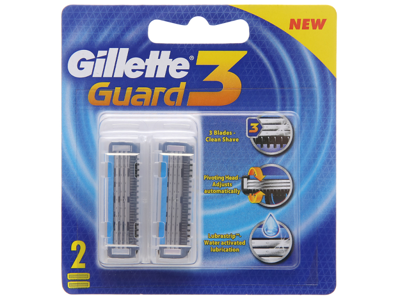 Bộ 2 cái lưỡi dao cạo râu 3 lưỡi Gillette Guard3