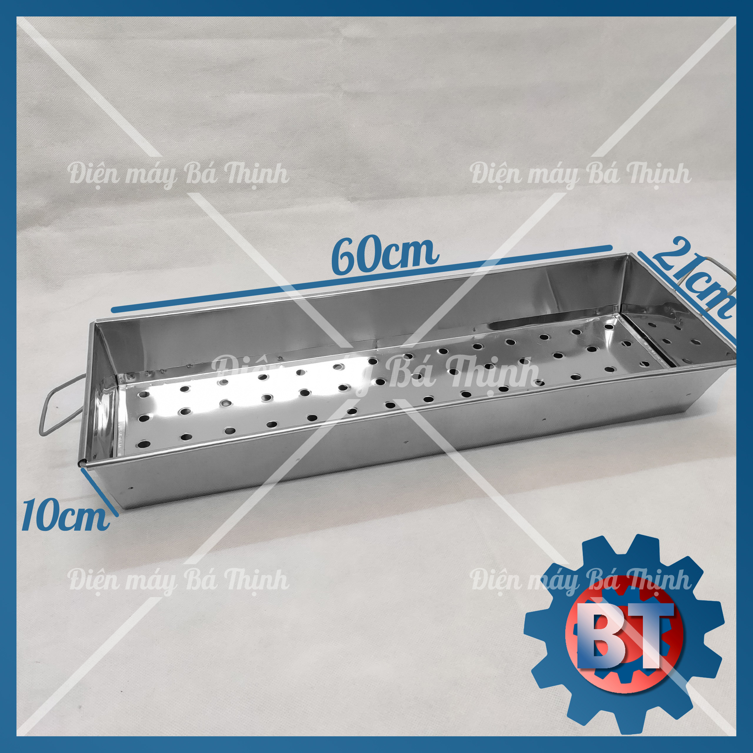 Khay nướng / bếp nướng than hoa Inox (60x21x10cm) - (60x30x15cm)