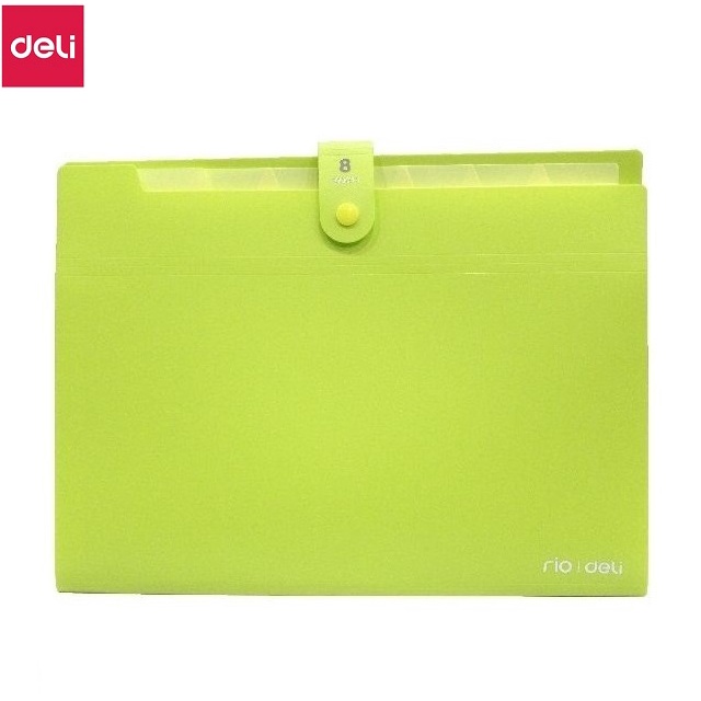 Cặp tài liệu xốp 8 ngăn deli 40102 / cặp tài liệu 8 ngăn deli b40102