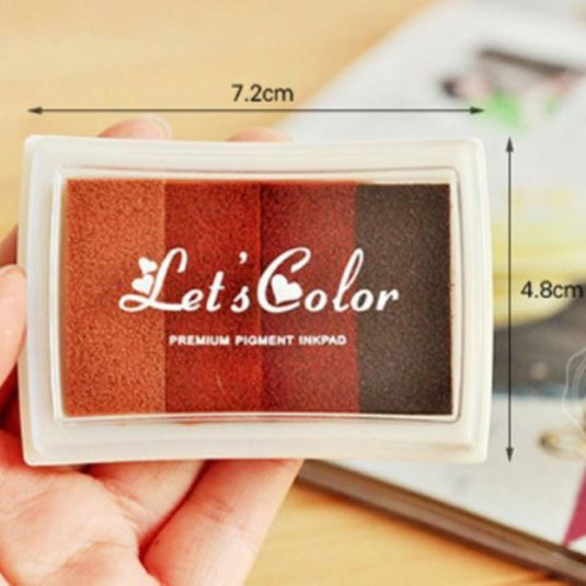 [HCM]Mực dấu 4 màu gradient Lets color 7.2cm x 4.8cm | BDD010