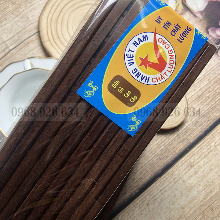 Đũa ăn cơm - Bộ 10 đôi đũa gỗ cẩm CAO CẤP - Đũa gỗ chống mốc