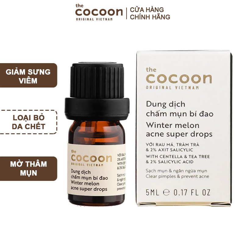 [COMBO 2 LỌ] Dung dịch chấm mụn bí đao cocoon vietnam 5ml
