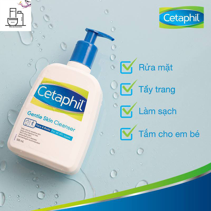 Sữa Rửa Mặt Cetaphil Gentle Skin Cleanser 500ml Dịu Nhẹ Không Xà Phòng