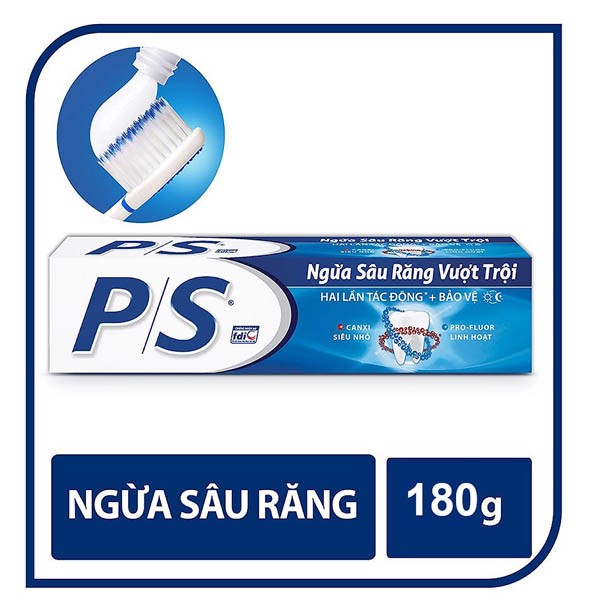 Kem đánh răng p/s ngừa sâu răng vượt trội 180g
