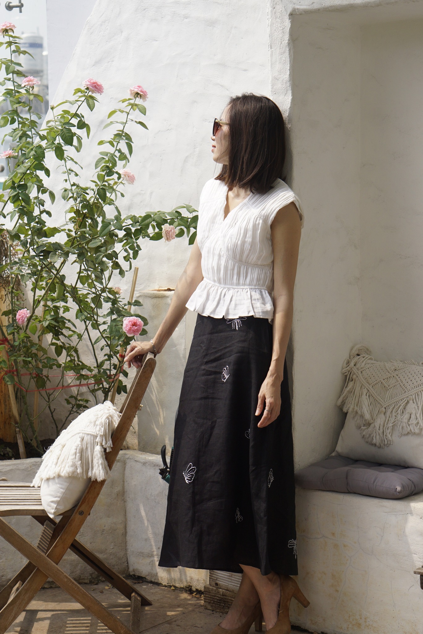 Áo top linen nhíu mịn CLIFFER - MaxMessi
