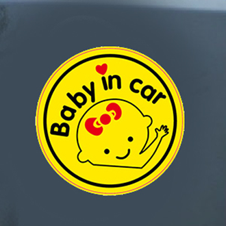 Tem dán ô tô baby in car