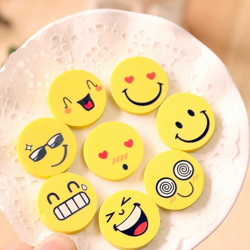 Gôm Tẩy hình mặt cười (túi gồm 4 cục) dễ thương