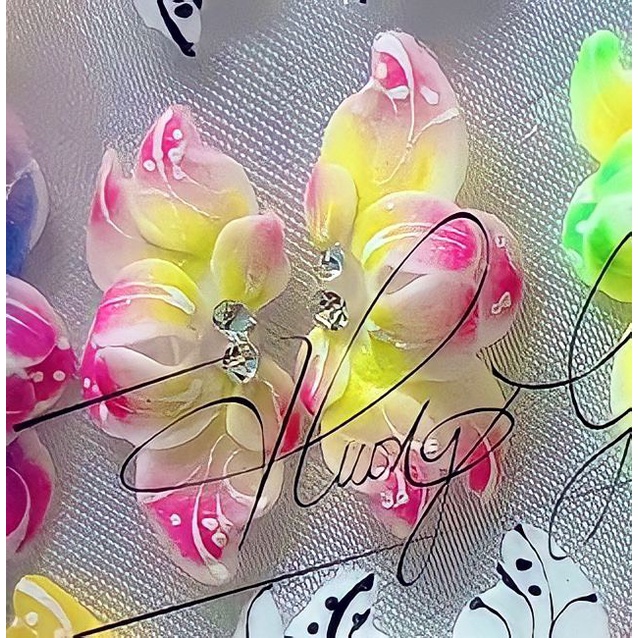 Hoa bột nail _ hoa nail đính móng(  hoa tay )