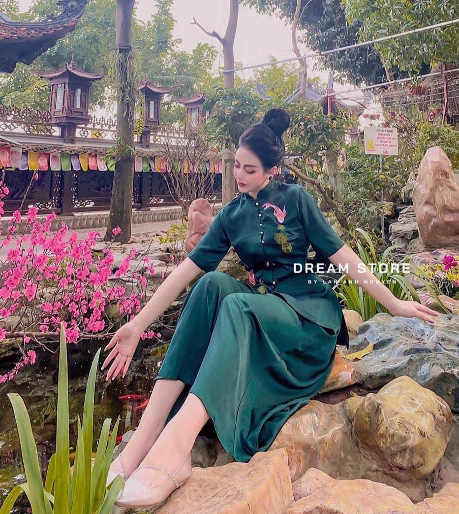 [HCM]SET ĐÒ LAM ĐI CHÙA THÊU HOA CAO CẤP