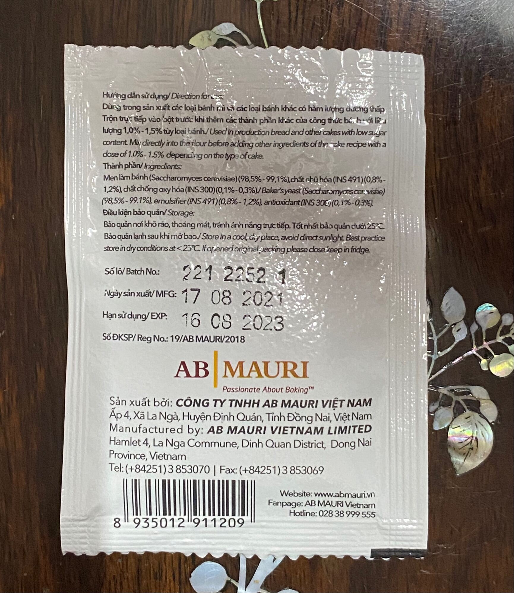 Men Khô Làm Bánh Mauripan (10g)
