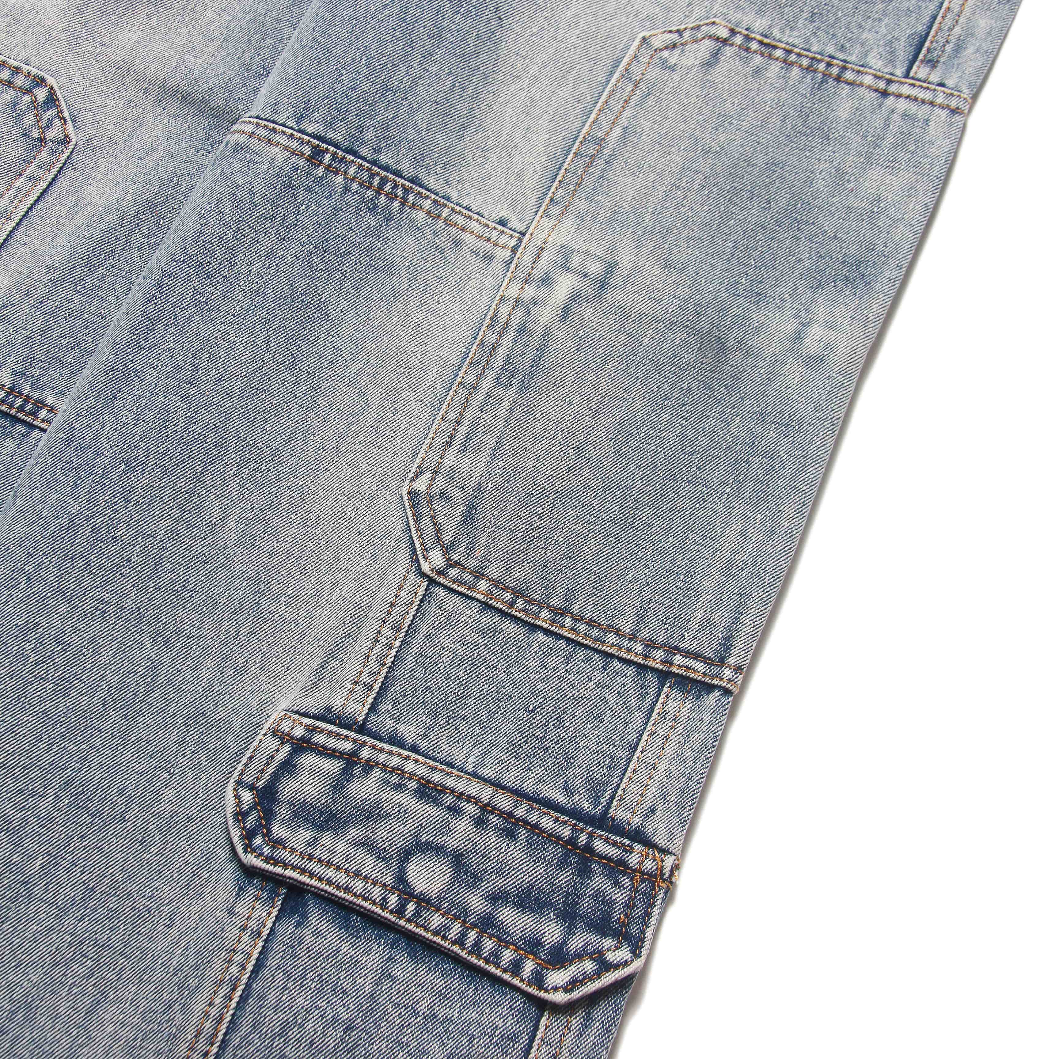 BRESLIN BONED CARGO DENIM PANTS
