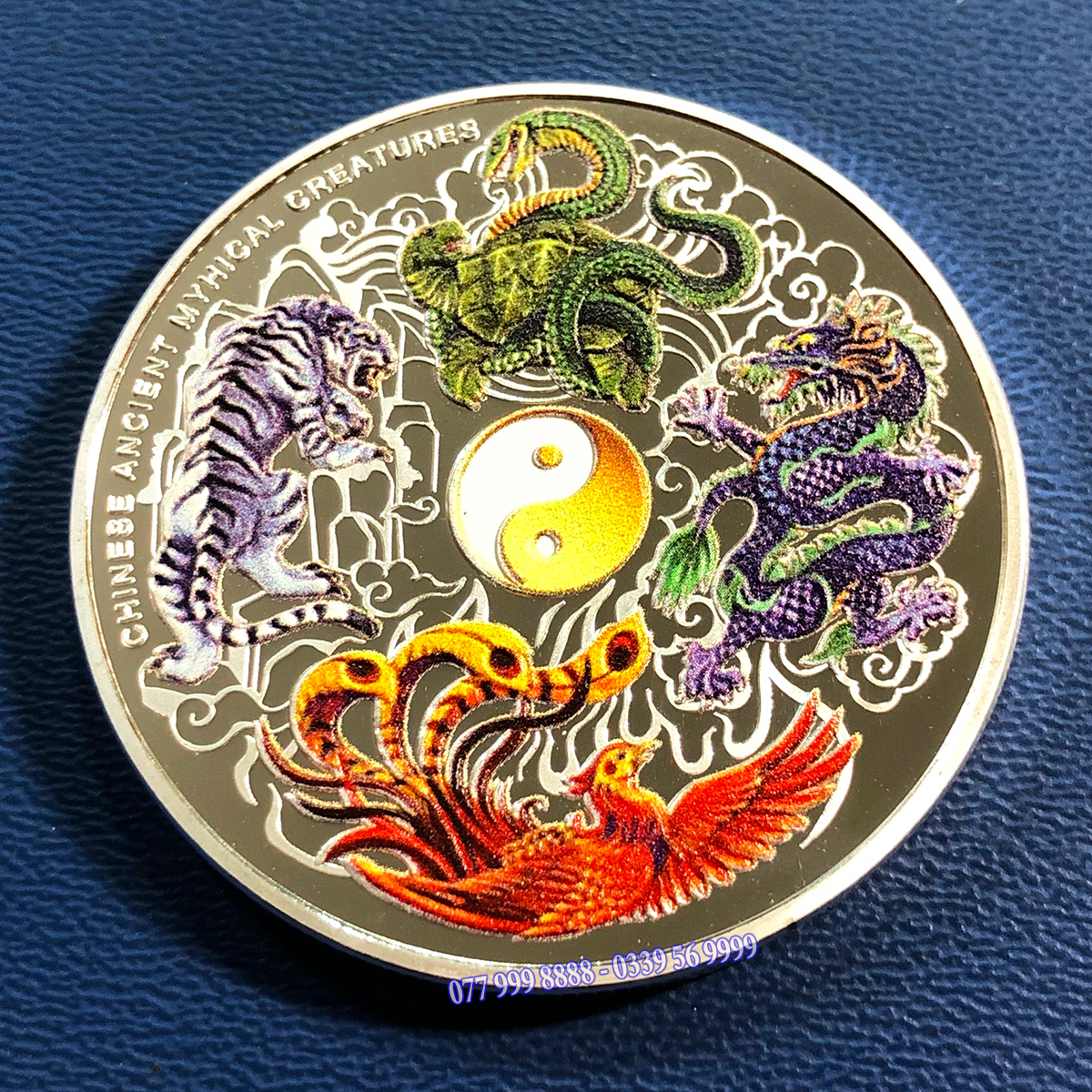 Đồng Xu Tứ Linh Long Lân Quy Phụng
