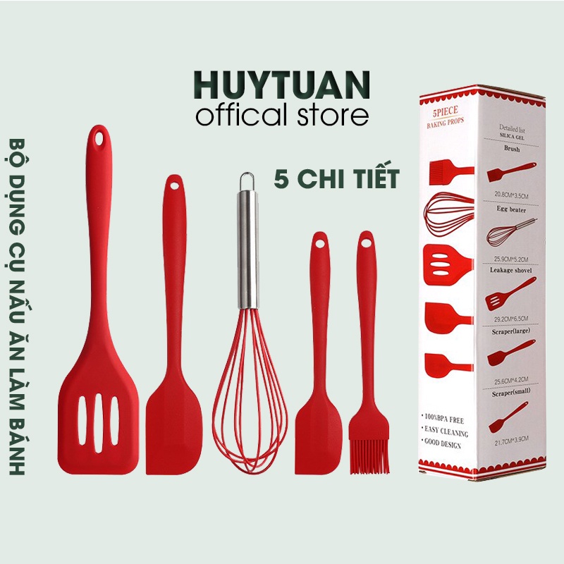Bộ khay nướng bánh chống dính, Bộ đồ dùng làm bánh, khuôn bánh dụng cụ làm bánh, Bộ 5 khay nướng bánh, Khuôn nướng bánh mì 5 kiểu cơ bản chất liệu thép carbon cao cấp, Đồ dùng làm bánh, (KBM05), Huy Tuấn