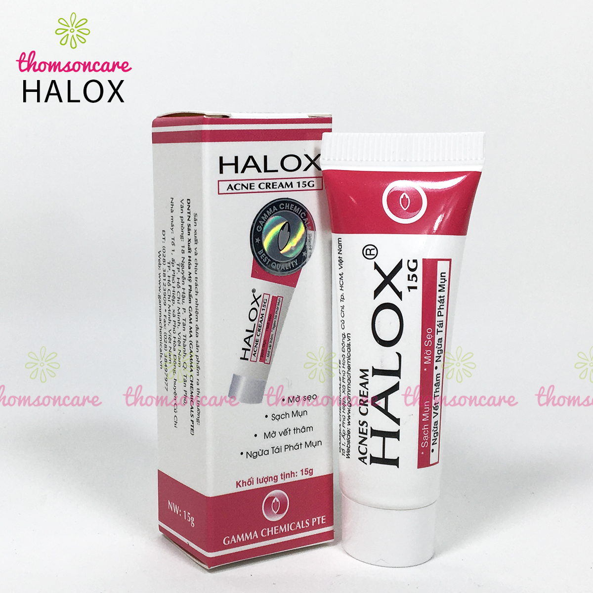 Halox - kem ngừa mụn, hết sẹo - Tuýp 15g