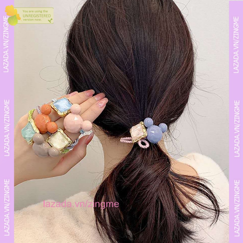 Dây thun buộc tóc, cột tóc hình họa tiết chuột cute Zingme
