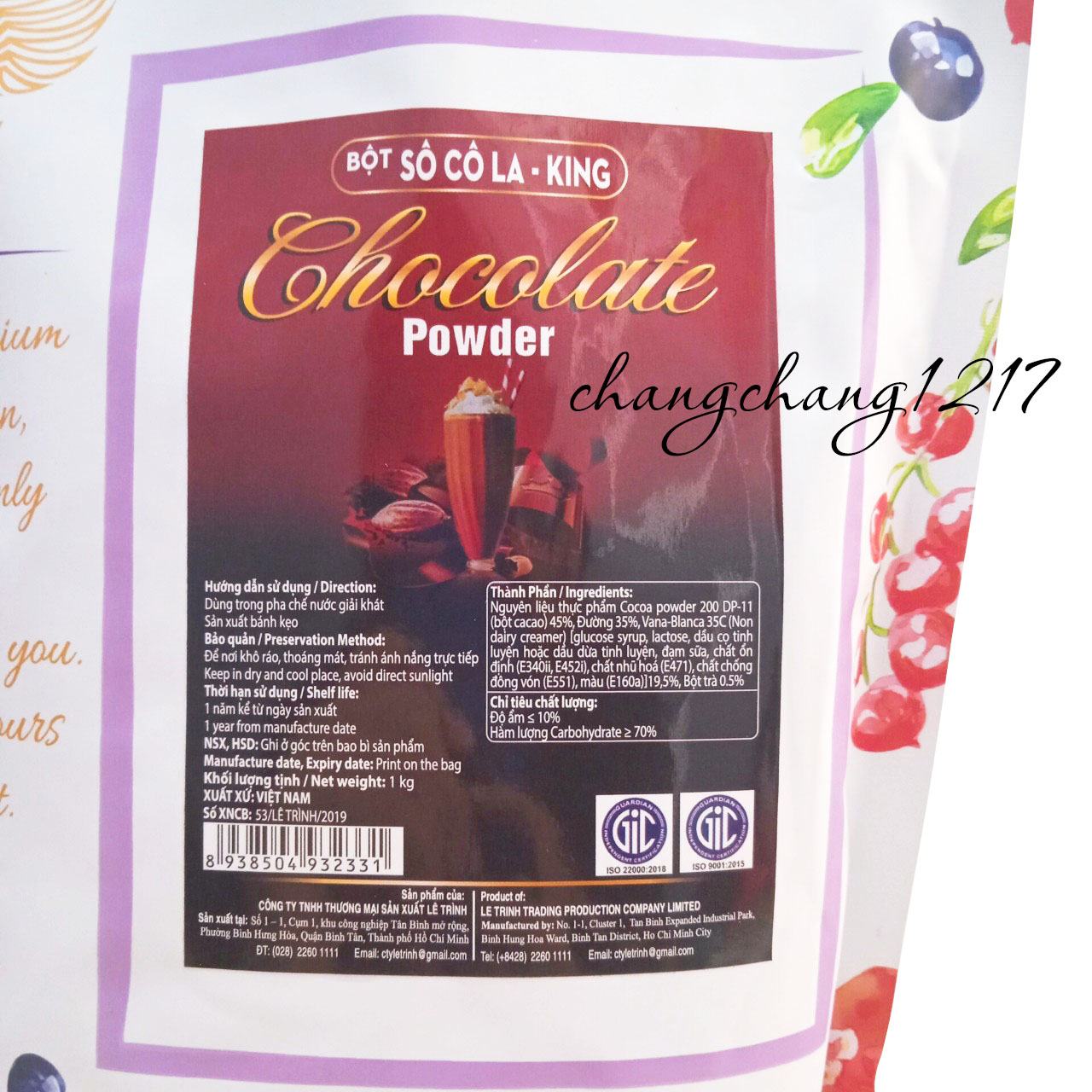 Bột Làm Trà Sữa Socola King Gói 1kg