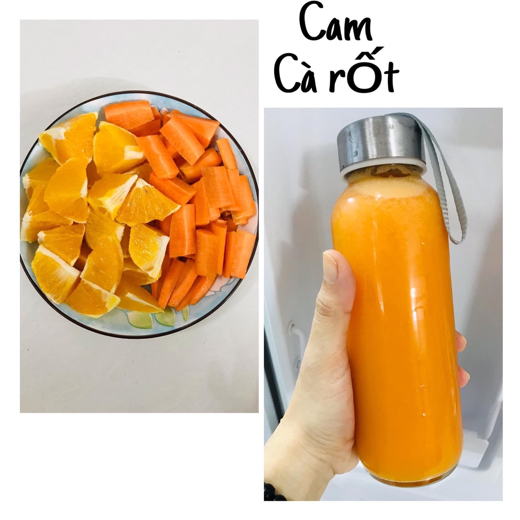 Bình thuỷ tinh 500ml Gesun cao cấp Có Nắp Đậy