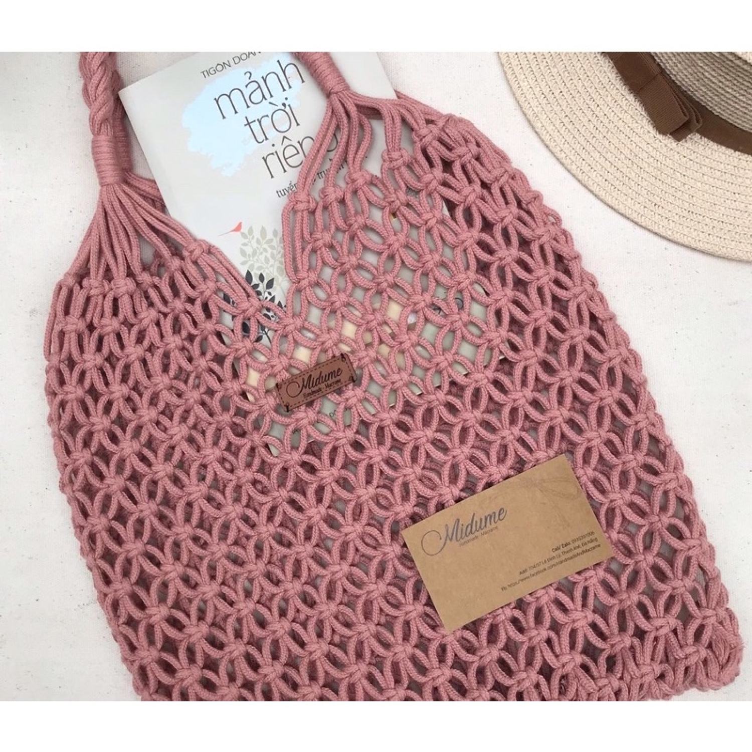 Túi lưới Macrame đi biển