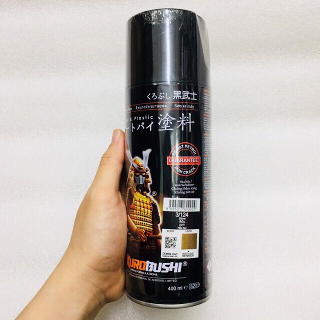 Sơn xịt samurai màu bạc - 124