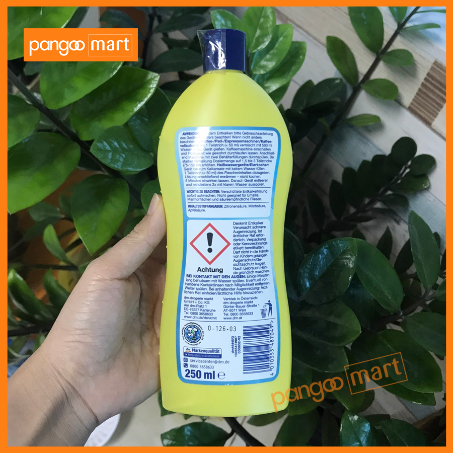 Dung Dịch Tẩy Cặn Denkmit Entkalker 250ml - Nội Địa Đức