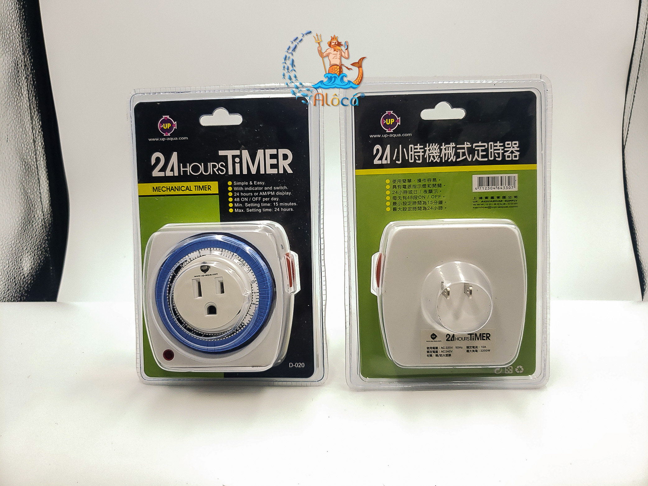 Ổ cắm hẹn giờ 24 Hour Timer UP Aqua cho bể cá cảnh.