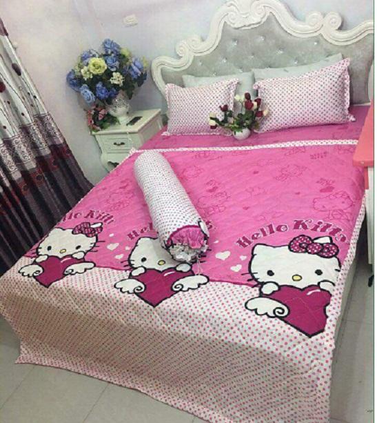 Bộ Ga Kèm - 2 áo gối - Đủ size Mèo Bi