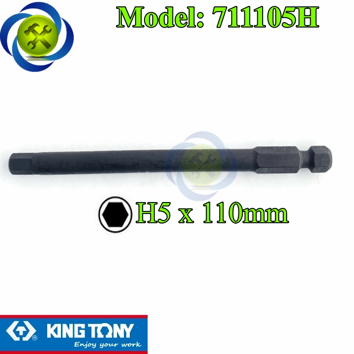 [HCM]Mũi lục giác 5mm dài 110mm Kingtony 711105H