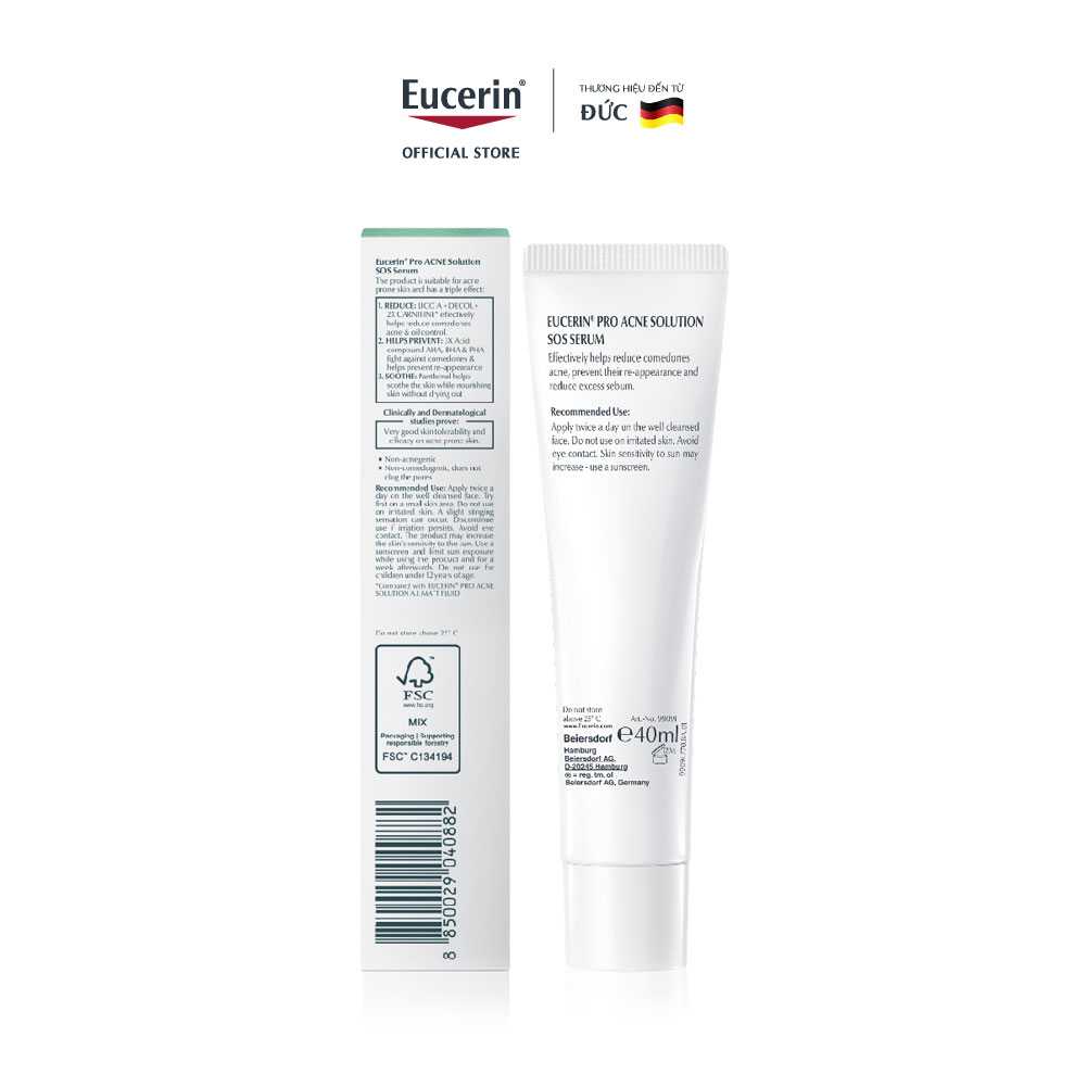 Tinh chất dưỡng cho da mụn Eucerin® DermoPure Clinical SOS Serum 40ml/10ml