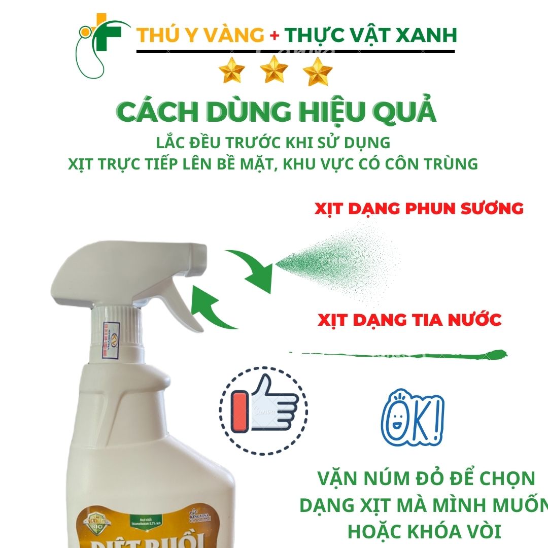 Xịt Ruồi Sinh Học KINGVINA Chai lớn 500ml