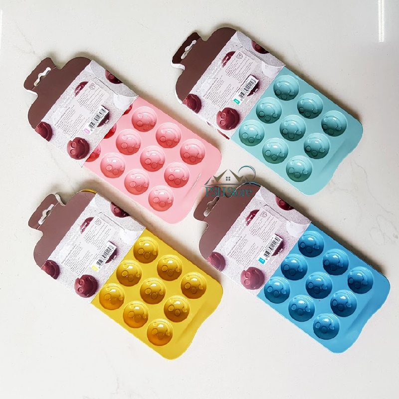 Khay làm đá Khuôn đá Khuôn rau câu Khuôn chocolate Lock&Lock bằng silicone hình mặt cười CKT222