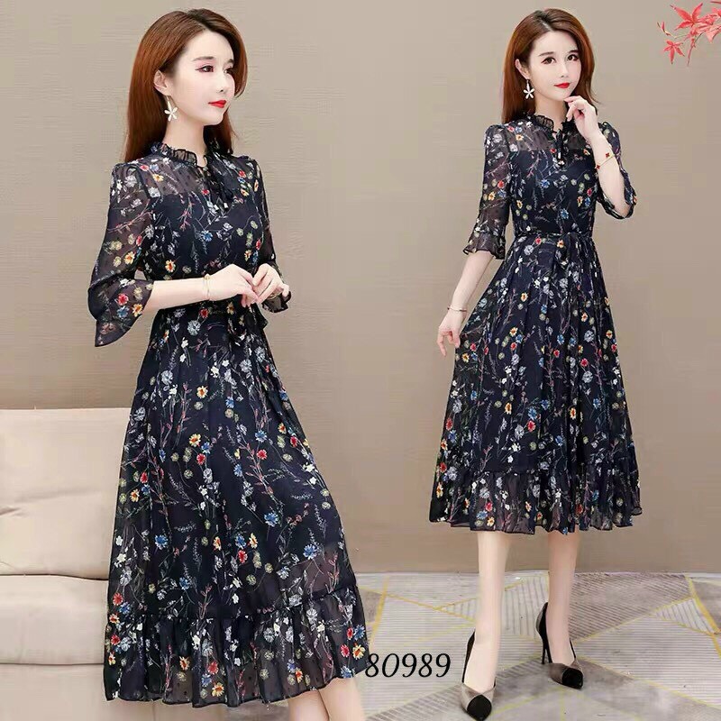 ĐẦM LỤA HOA NỮ CỰC HOT SANG TRỌNG CHO CÁC NÀNG MỚI NHẤT HIỆN NAY
