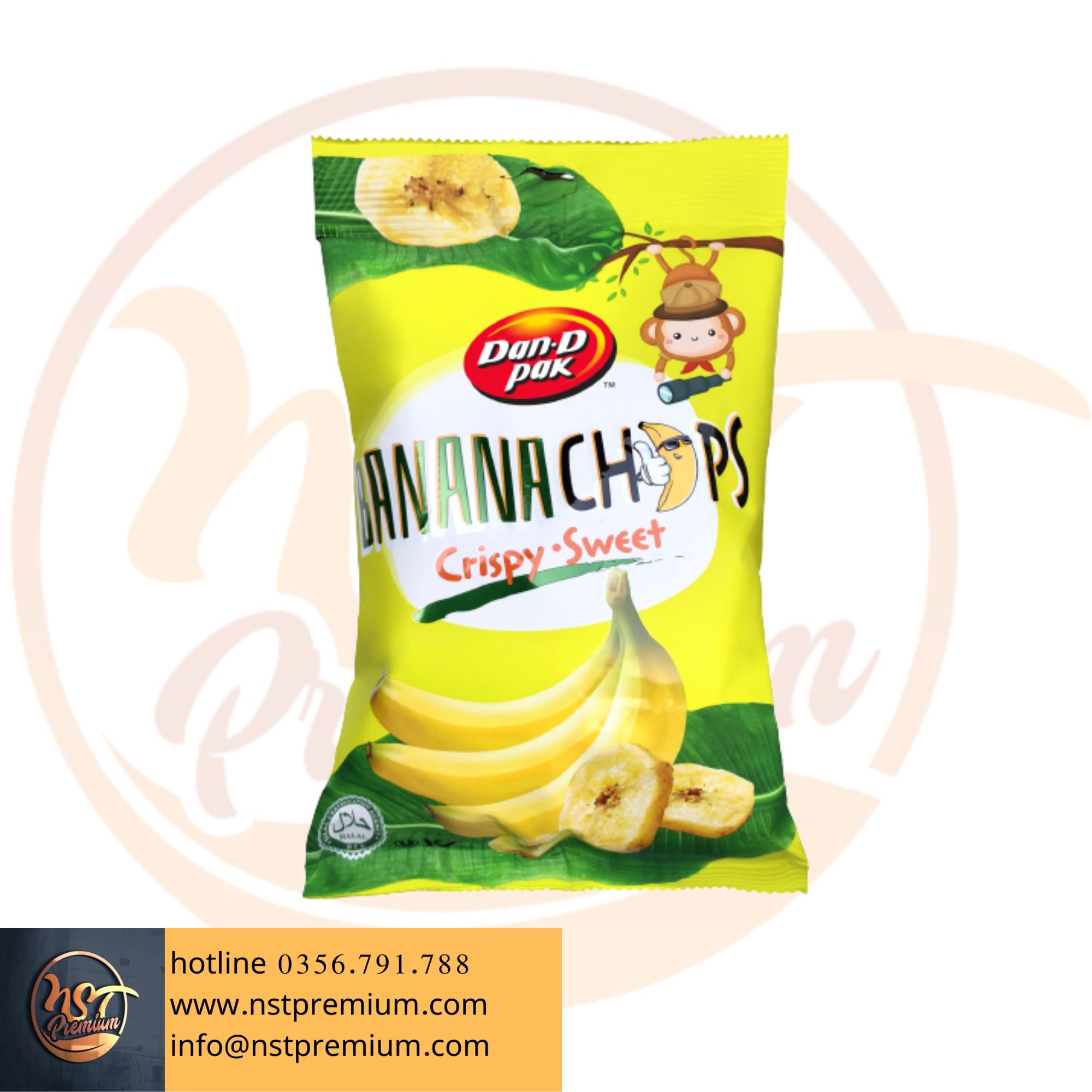 [Rẻ Vô địch] Combo 4 túi chuối sấy 170g Dan D Pak