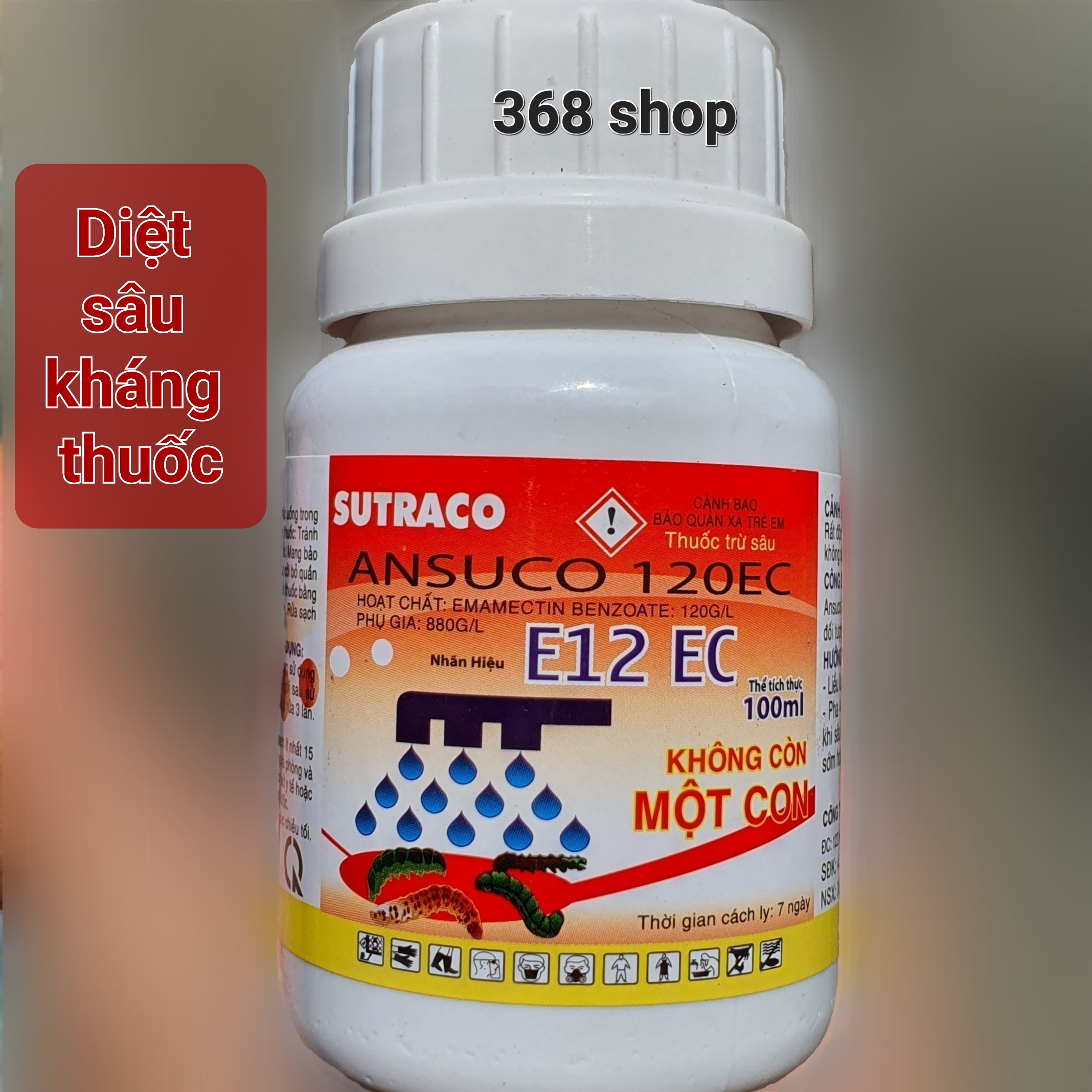 (Combo 5 chai) Chuyên gia sâu kháng 💎 Không còn 1 con E12 (100ml) Thuốc trừ sâu Sutraco ANSUCO 120SC💖