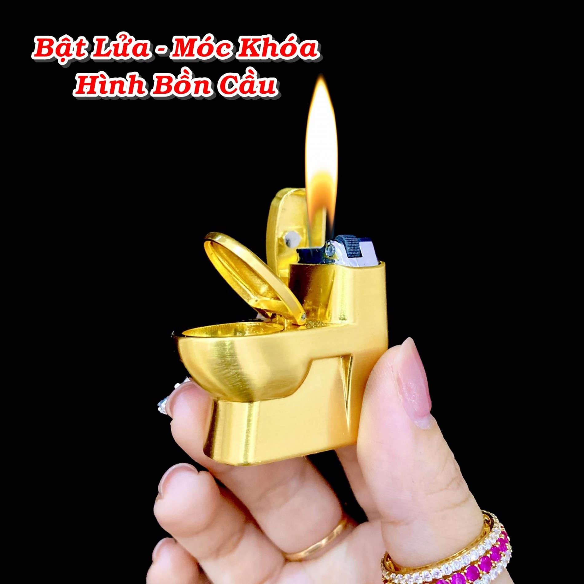 Unique Lighter in the Shape of a Mini Toilet - Uses Gas