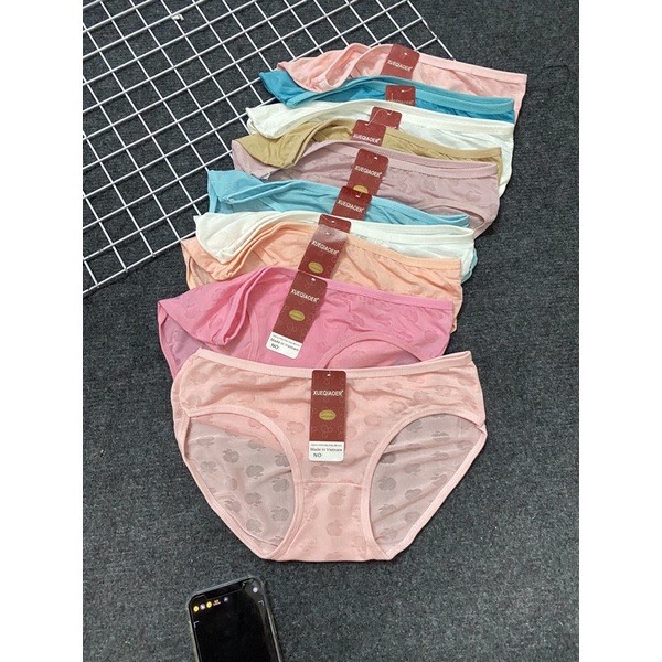Combo 05 Quần lót nữ thun gấm lạnh thông hơi. Size 40-55kg