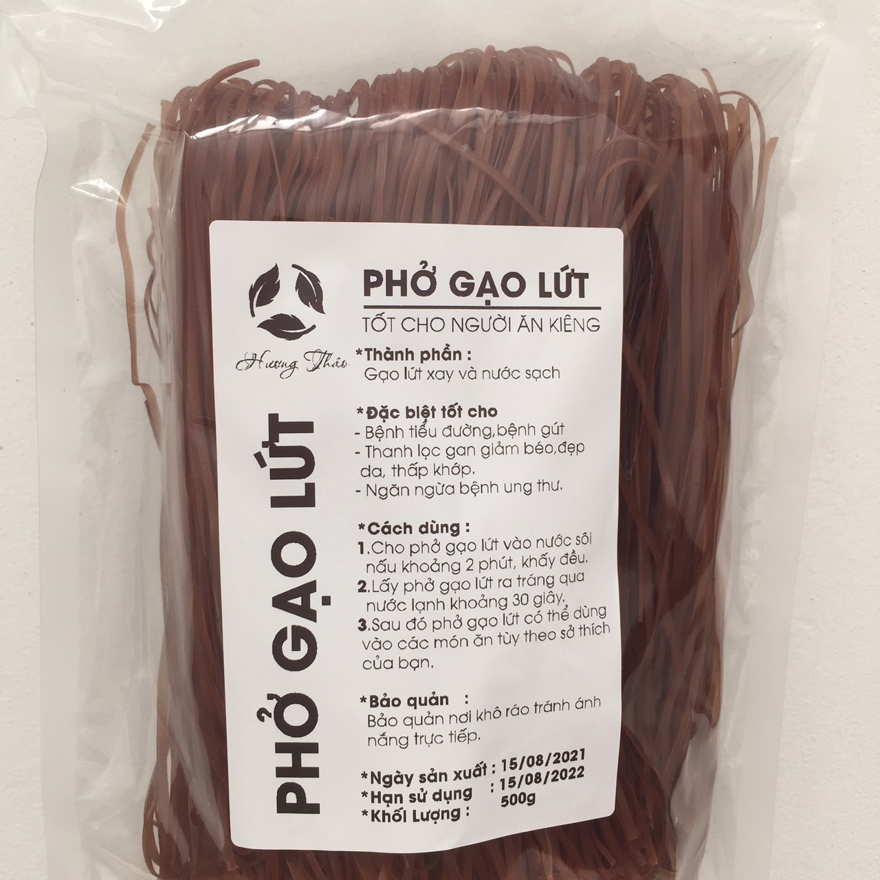 Bún Phở Gạo Lứt Hương Thảo 500g