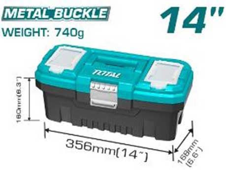 14" thùng đựng đồ nghề khóa kim loại total tpbx0142