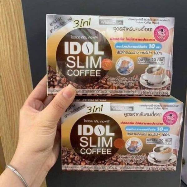 COmbo 2 hộp Cà phê giảm cân Slim Idol Coffee - Hàng Thái Lan 20 gói x 15g nhập khẩu