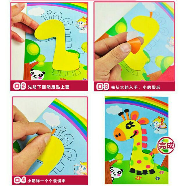 10 Tranh dán xốp khổ a4